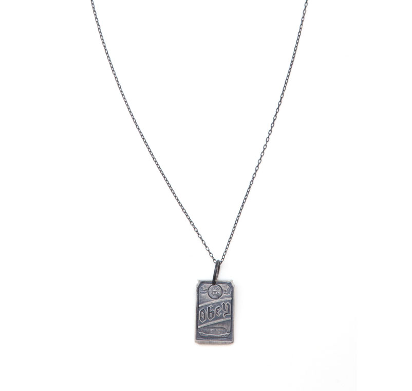 Obey Beer Can Necklace