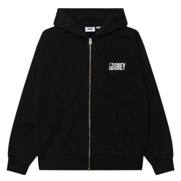 Margin Faded Zip Hood
