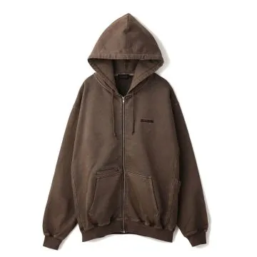 Pigment Dyed Work Zip Hood