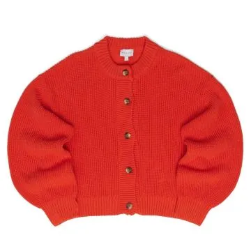 Chunky Knit Crew Neck Cardi