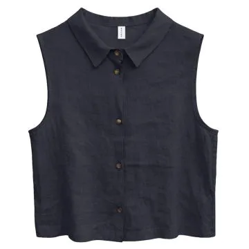 Sleeveless Linen Shirt