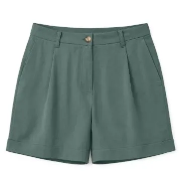 Pleated Viscose Shorts