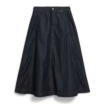 Panelled Denim Midi Skirt
