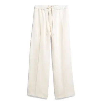 Linen Blend Straight Leg Pant