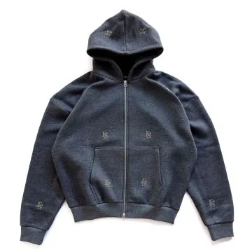 Grey Zipper Hood