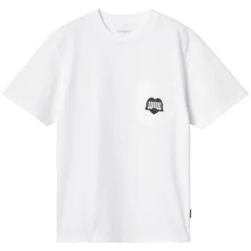 W' S/S Heart Train Pocket TS