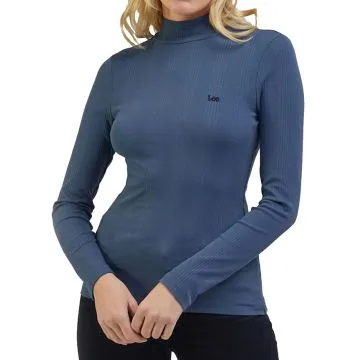 Ribbed LS High Neck