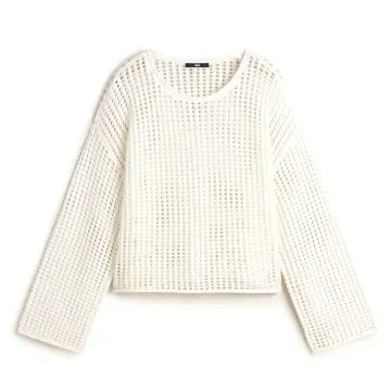 Mila Open Knit Crop Crew