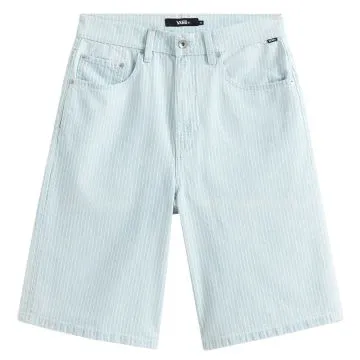 Check-5 Baggy Striped Denim Shorts