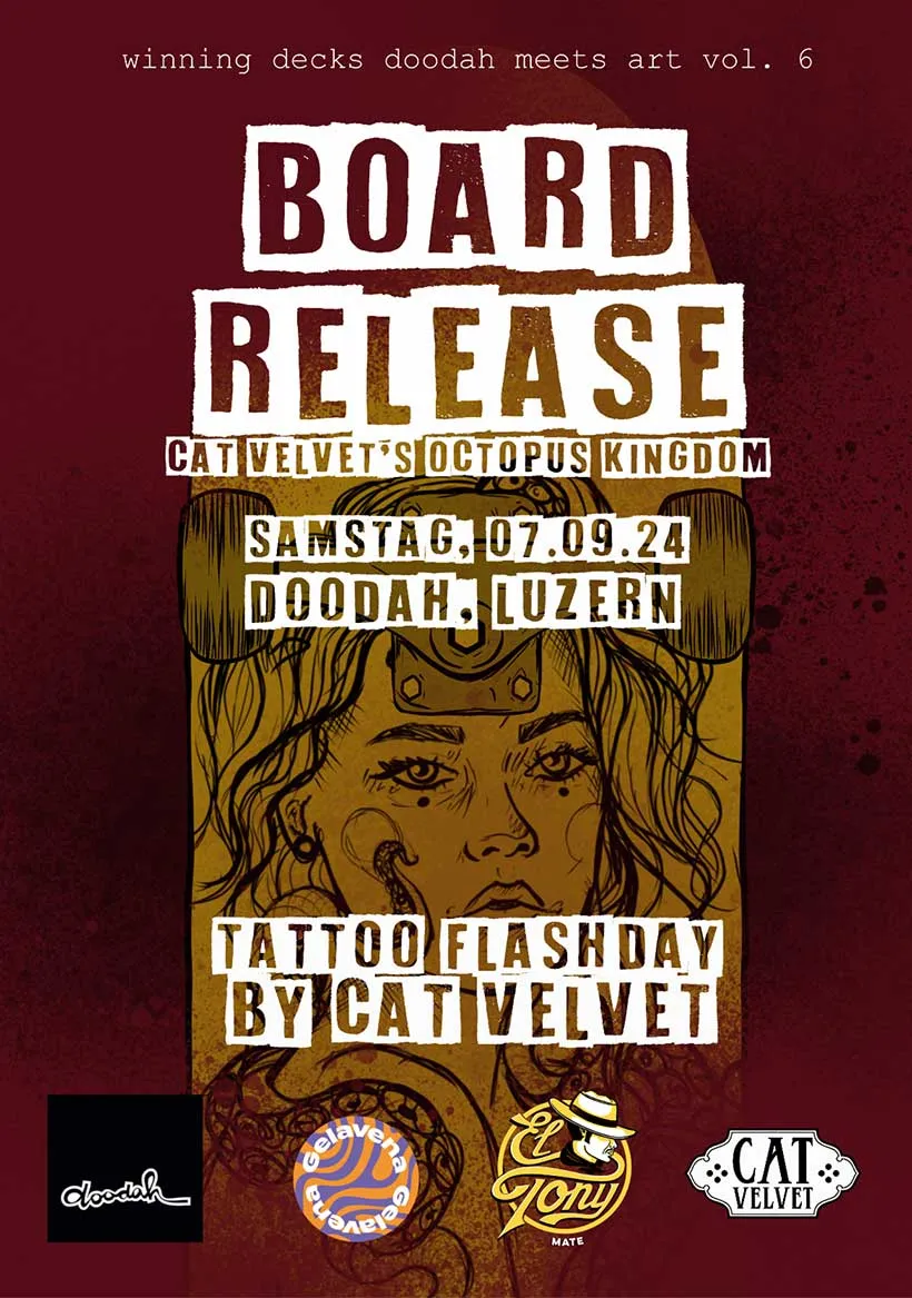 doodah x Cat Velvet Skate Deck Release