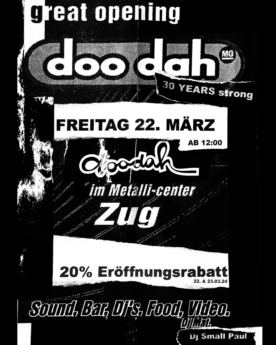 Doodah Zug – New Location at Metalli