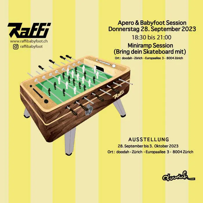 Raffi Babyfoot Table Football and Miniramp Session at doodah Zurich