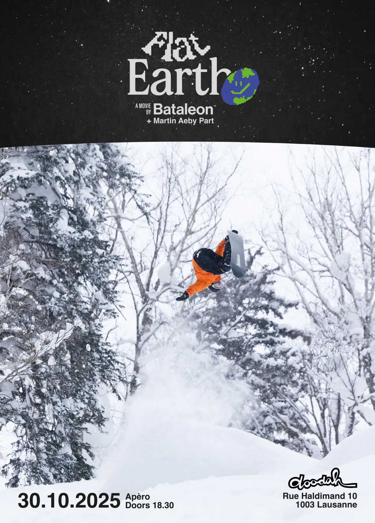 doodah Lausanne Snowboard Movie Night Flat Earth