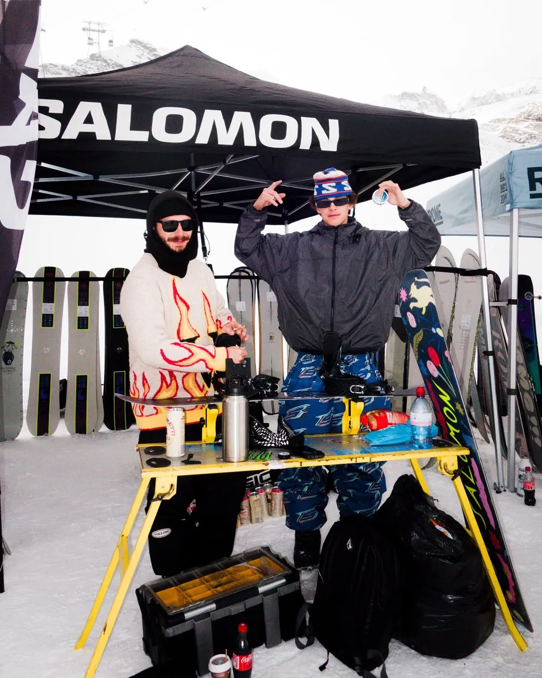 doodah snowboard testweekend saas-fee salomon