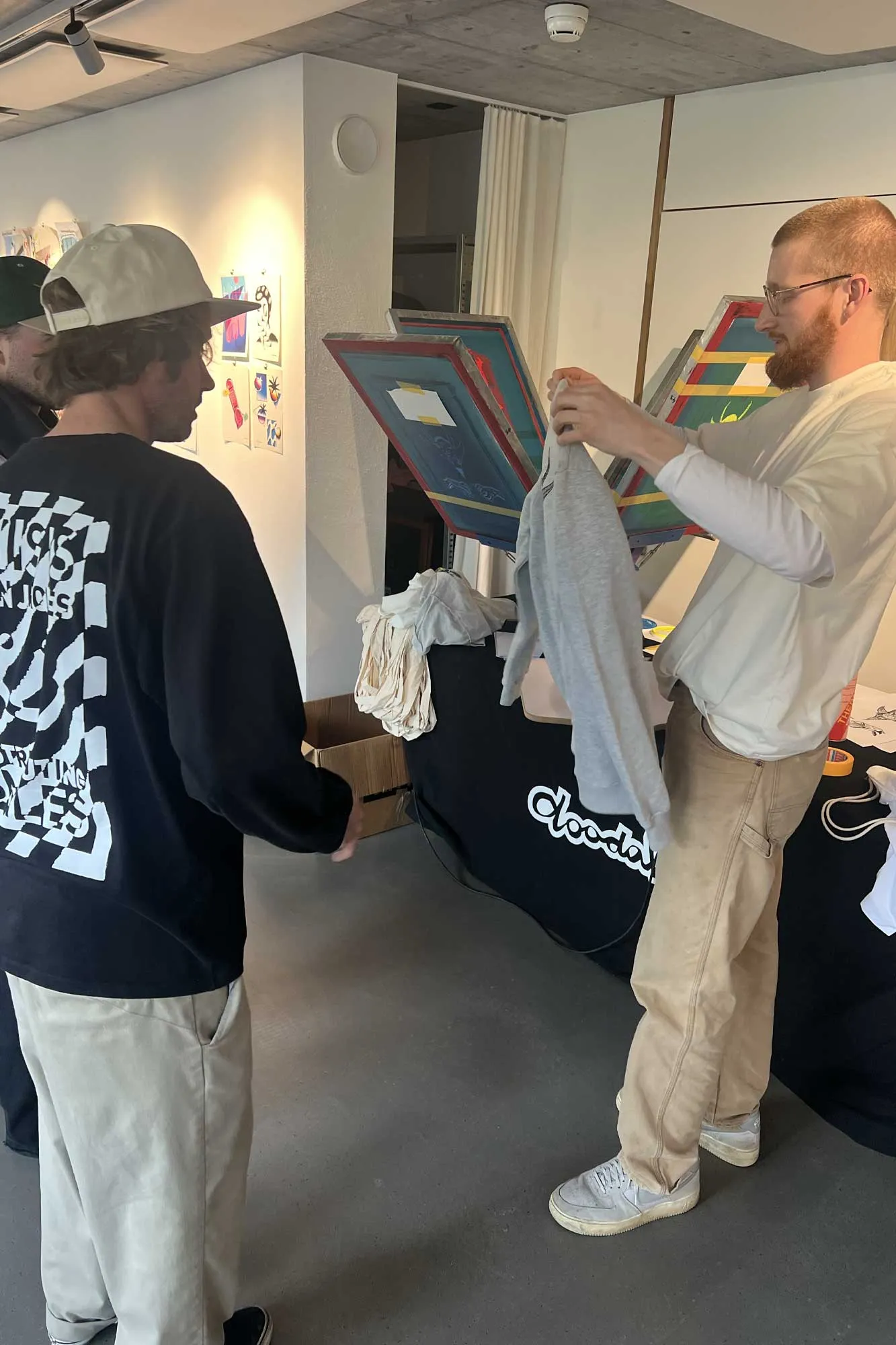 doodah Dylan Screen Print Workshop Team Trouble Laax 2025